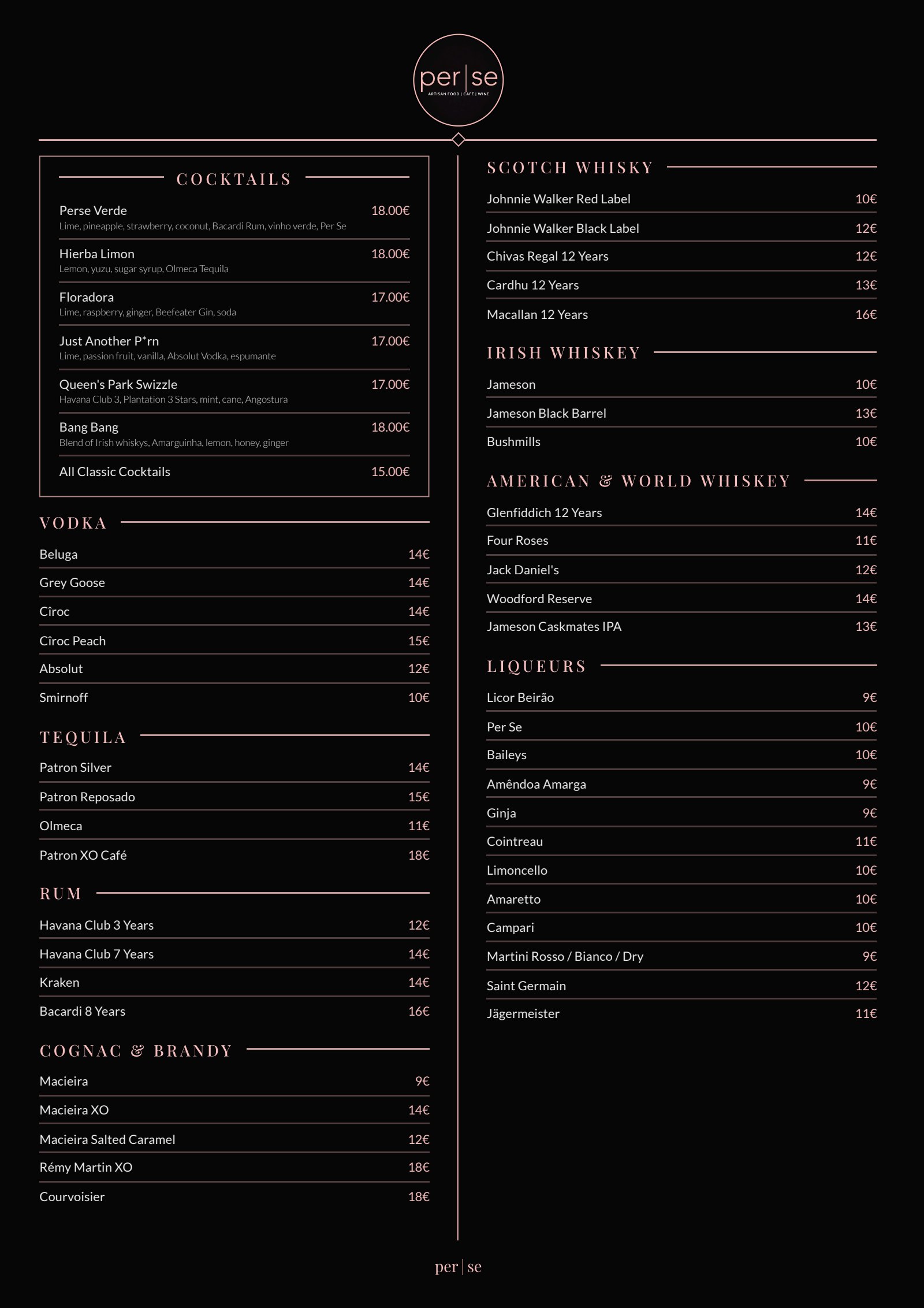 Drinks Menu EN — back